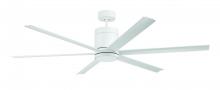 Craftmade TTE65W6 - Tate 65" 6-Blade Indoor/Outdoor (Wet) Ceiling Fan in White w/ White Blades