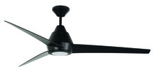 Craftmade ACA56FB3 - 56" Acadian Indoor/Outdoor (Wet) in Flat Black w/ Flat Black Blades